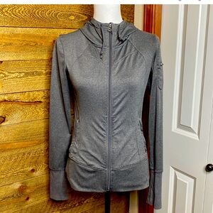 Alo Yoga Gray Contour Jacket Size Small thumb holes